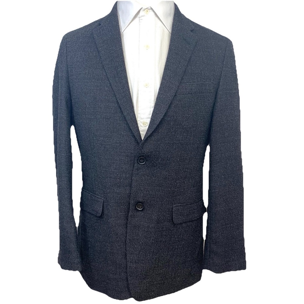 Tommy Hilfiger Mens 40R Wool Blazer Sport Coat Charcoal Gray Jacket Business
